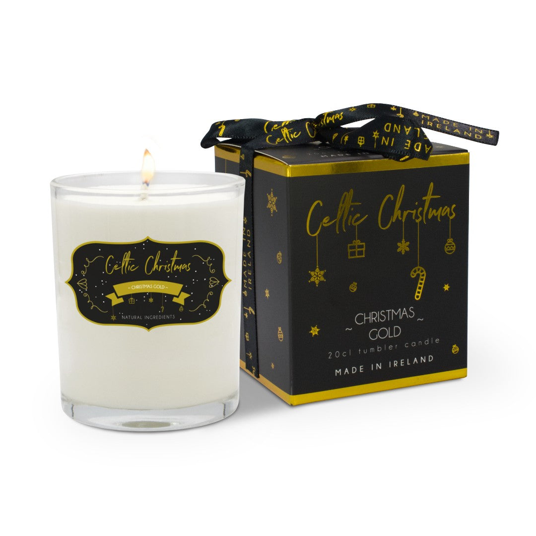 Christmas Gold ribbon tumbler