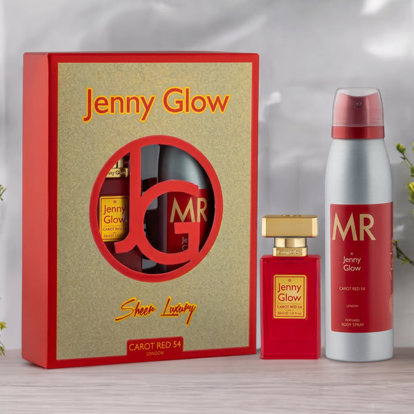 Jenny Glow 2 Piece Ladies Set Carot Red