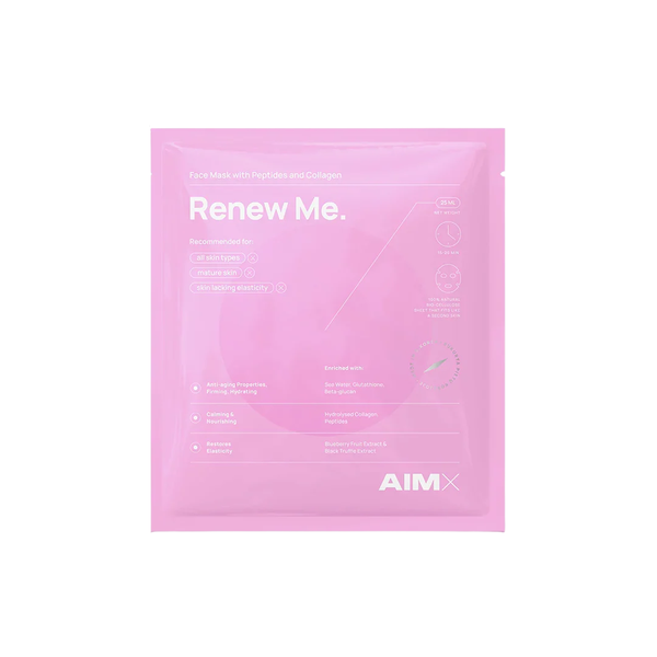 Lerelle Beauty Aimx Renew Me Sheet Mask With Peptides And Collagen