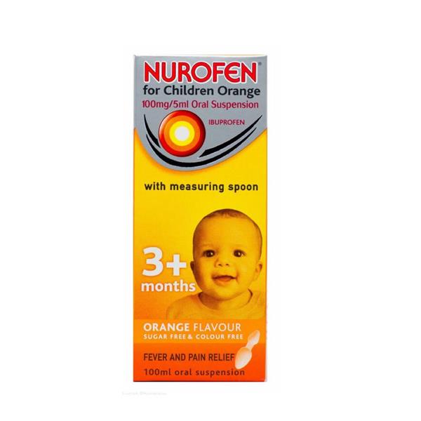 Nurofen Child Oral Susp 3+ Orange W/ Spoon 100M