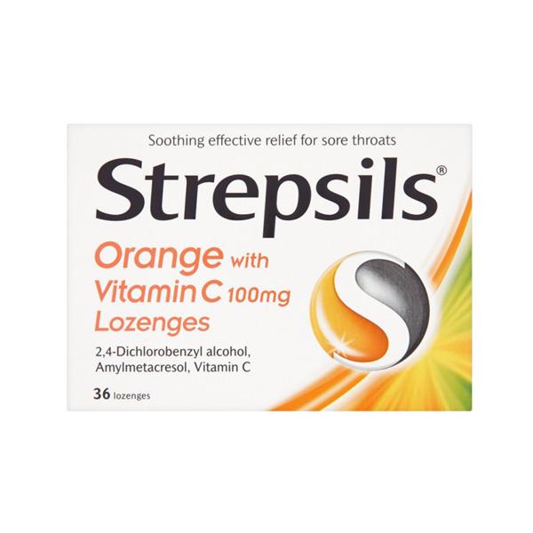 Strepsils Orange Withvitamin C Lozenge 36Pk