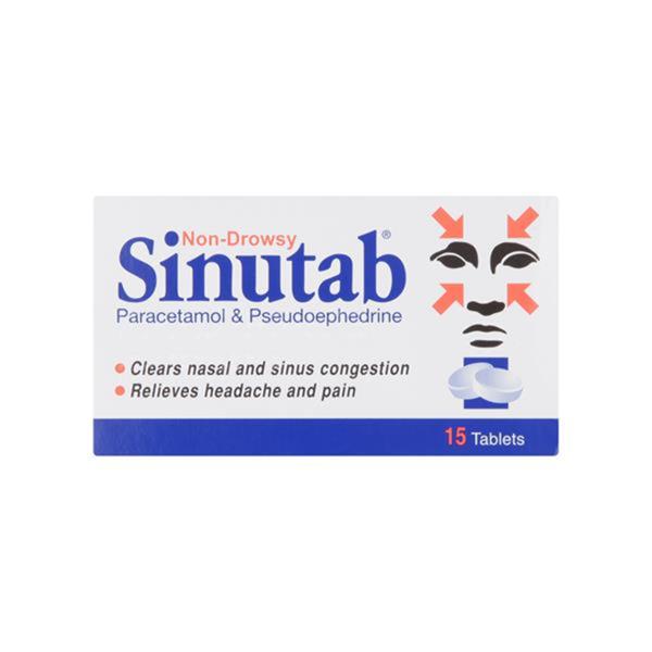 Sinutab N/D Tabs 15Pk