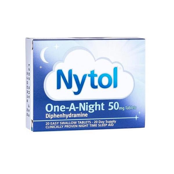 Nytol 50Mg Diphenhydramine 20Pk Perrigo