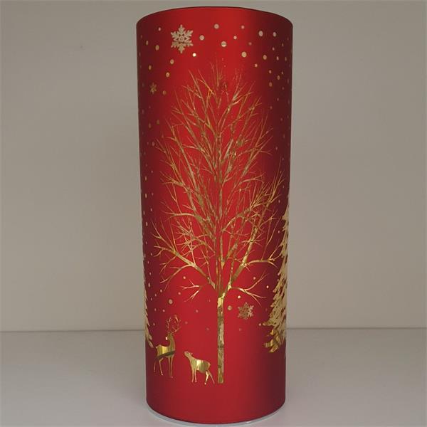 Xmas Glow Lamp Forest Large Red