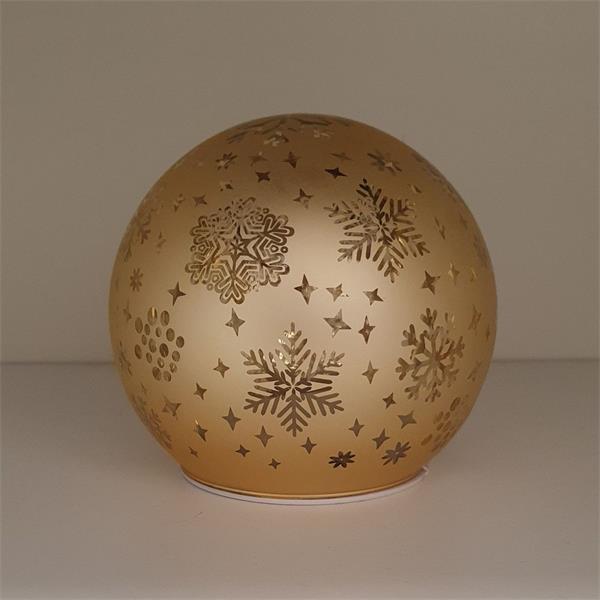 Bright Xmas Led Ball Large Gold