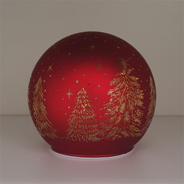 Bright Xmas Led Ball Large Red