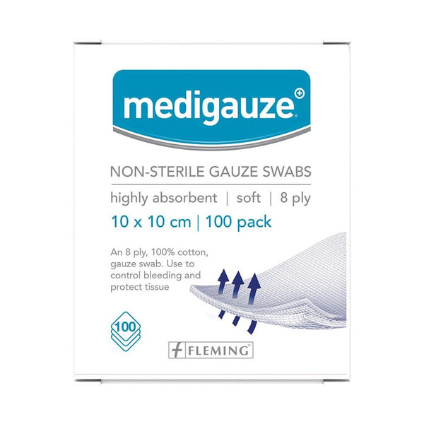Medigauze Ns Swap 10X10cm 8Ply 100Pk