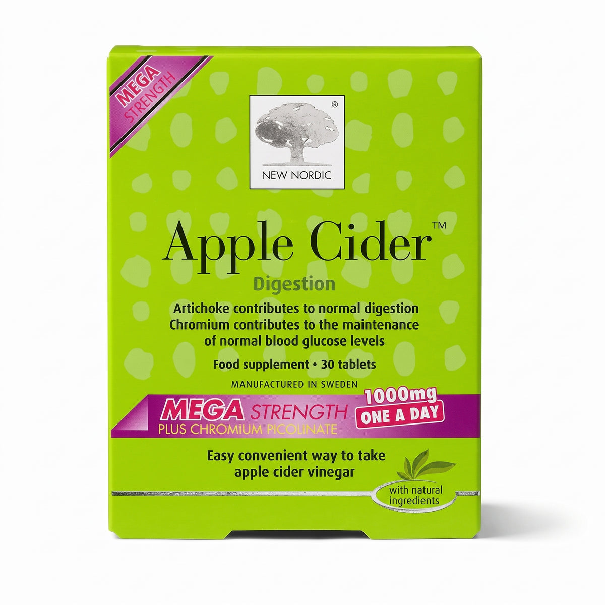 New Nordic Apple Cider Mega Strength 1000Mg Tabs (30 Pk)