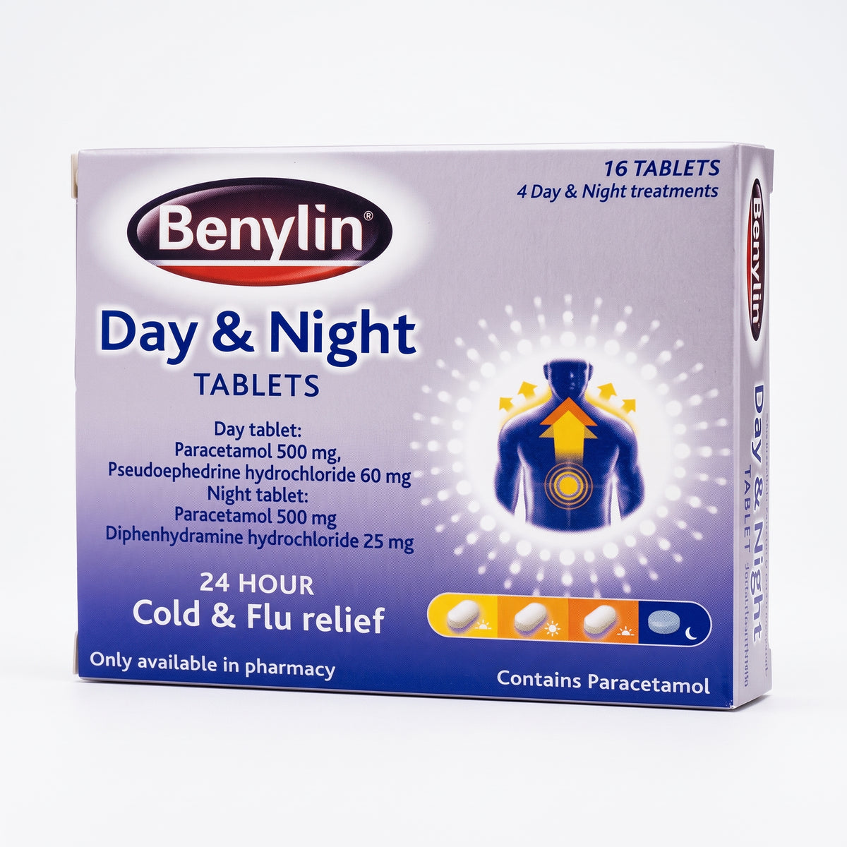 Benylin Day & Night Tabs 16Pk