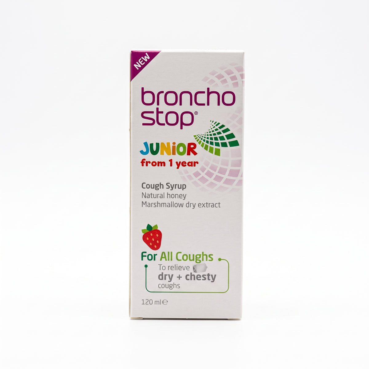 Bronchostop Broncho Stop Junior Cough Strawberry 120Ml