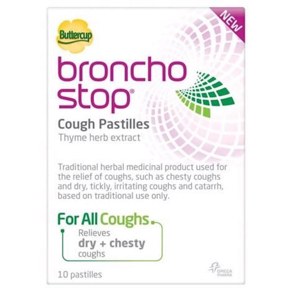 Bronchostop Buttercup Broncho Stop Cough Pastilles 10Pk