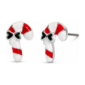 Candy Cane Stud Earrings