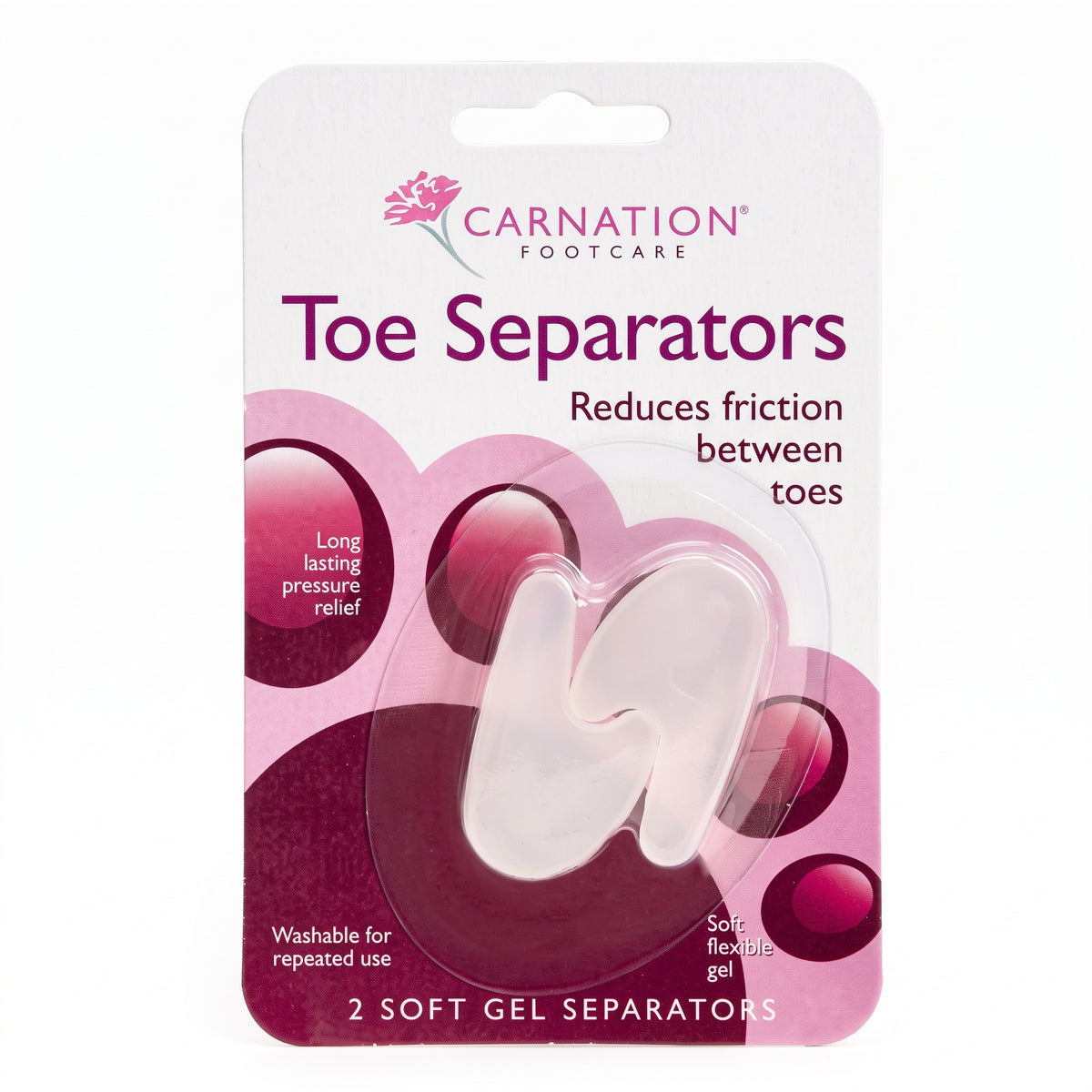 Carnation Gel Toe Separators 2Pk