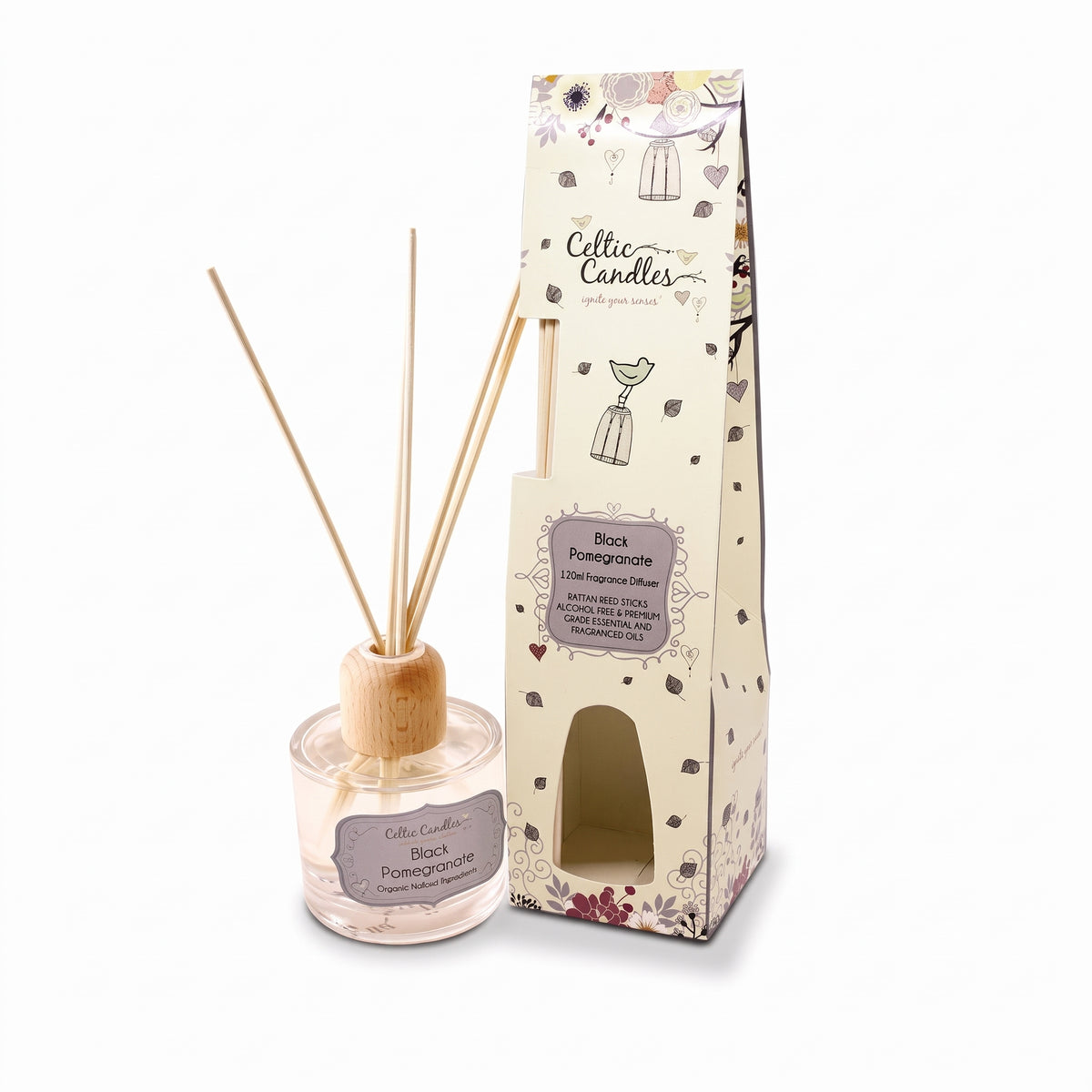 Celtic Candles Celtic Can Diffuser Blk Pom