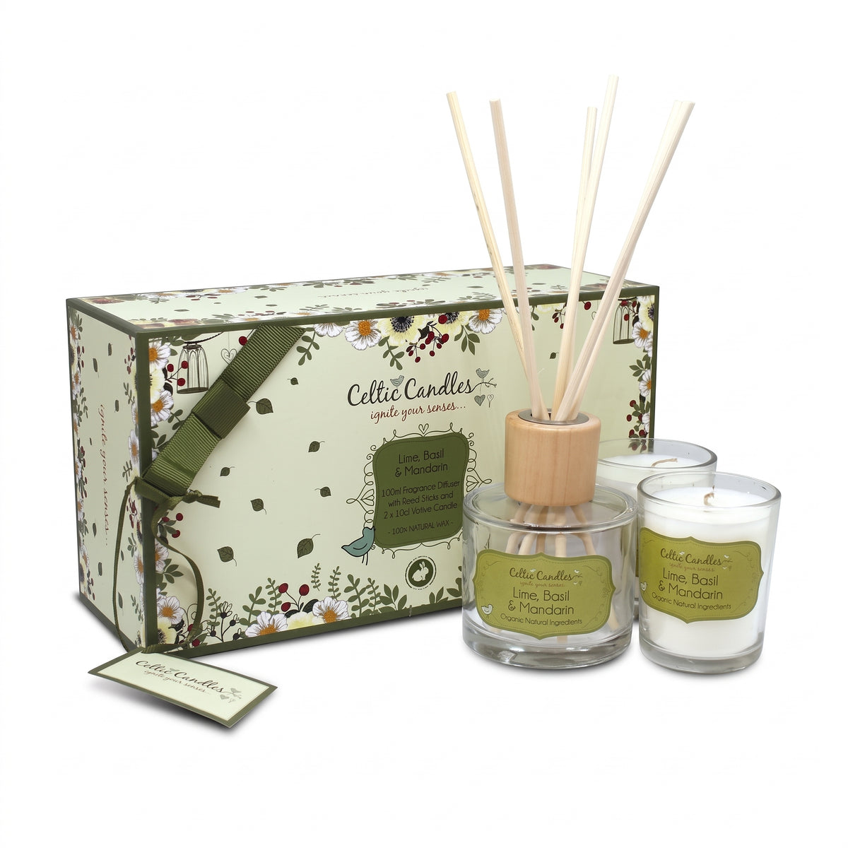 Celtic Candles Celtic Can Mini Box Gs Lime/Basil