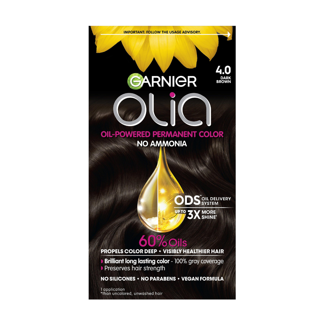 Loreal Garnier Olia 4.0 Dark Brown No Ammonia Permanent Hair Dye