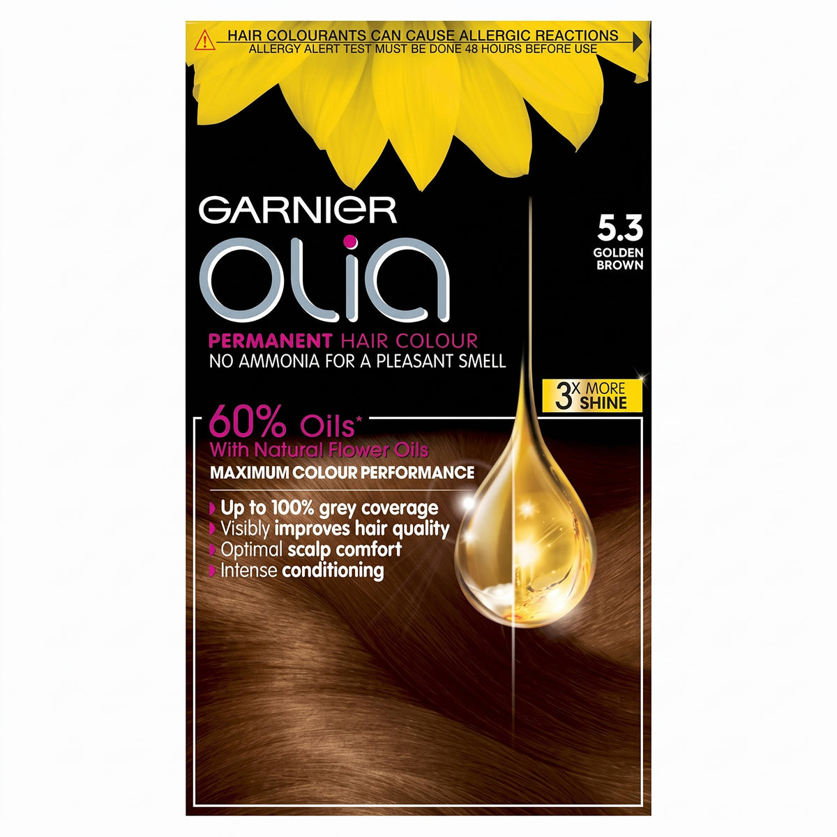 Garnier Olia 5.3 Golden Brown No Ammonia Permanent Hair Dye