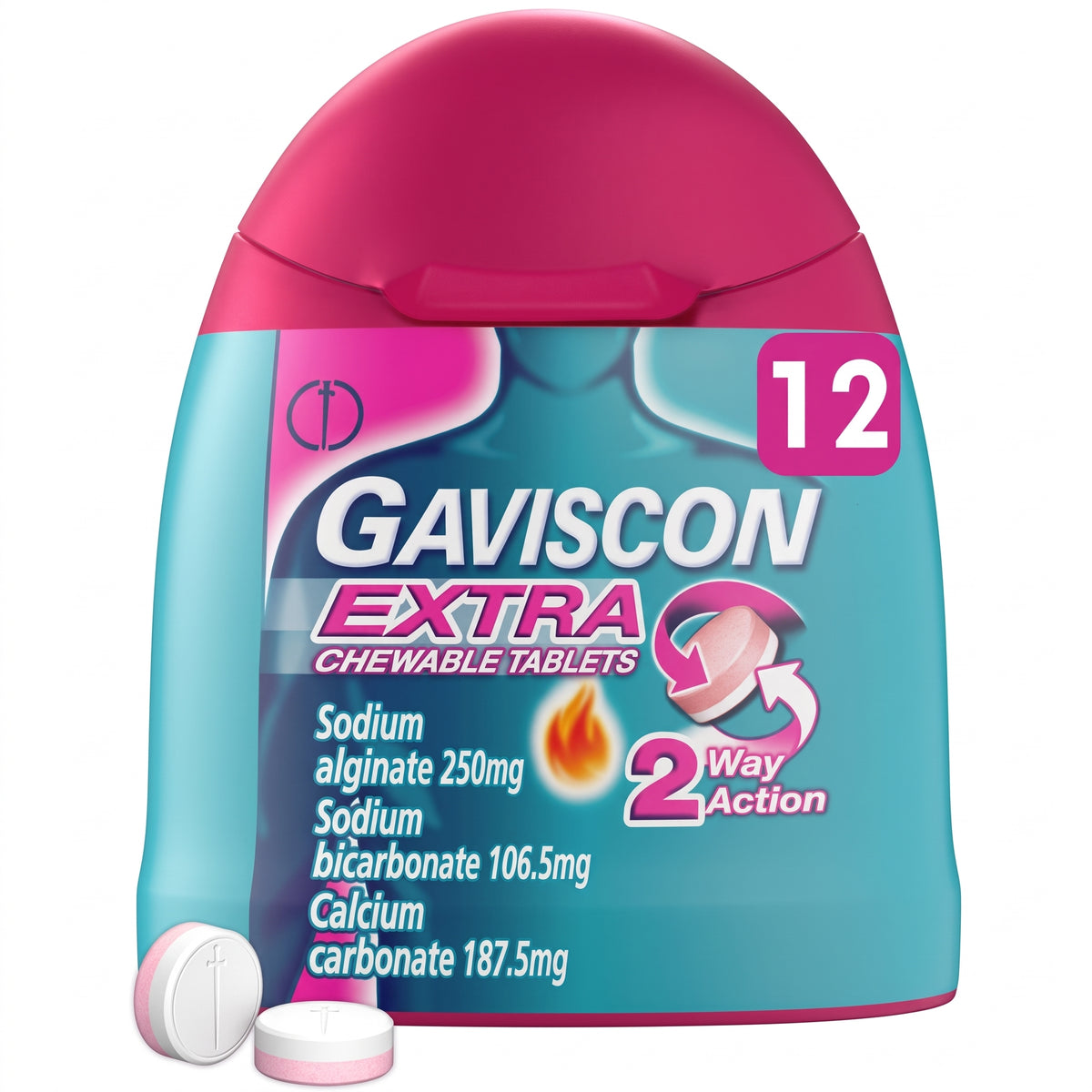 Gaviscon Extra Handy 12Pk Peppermint