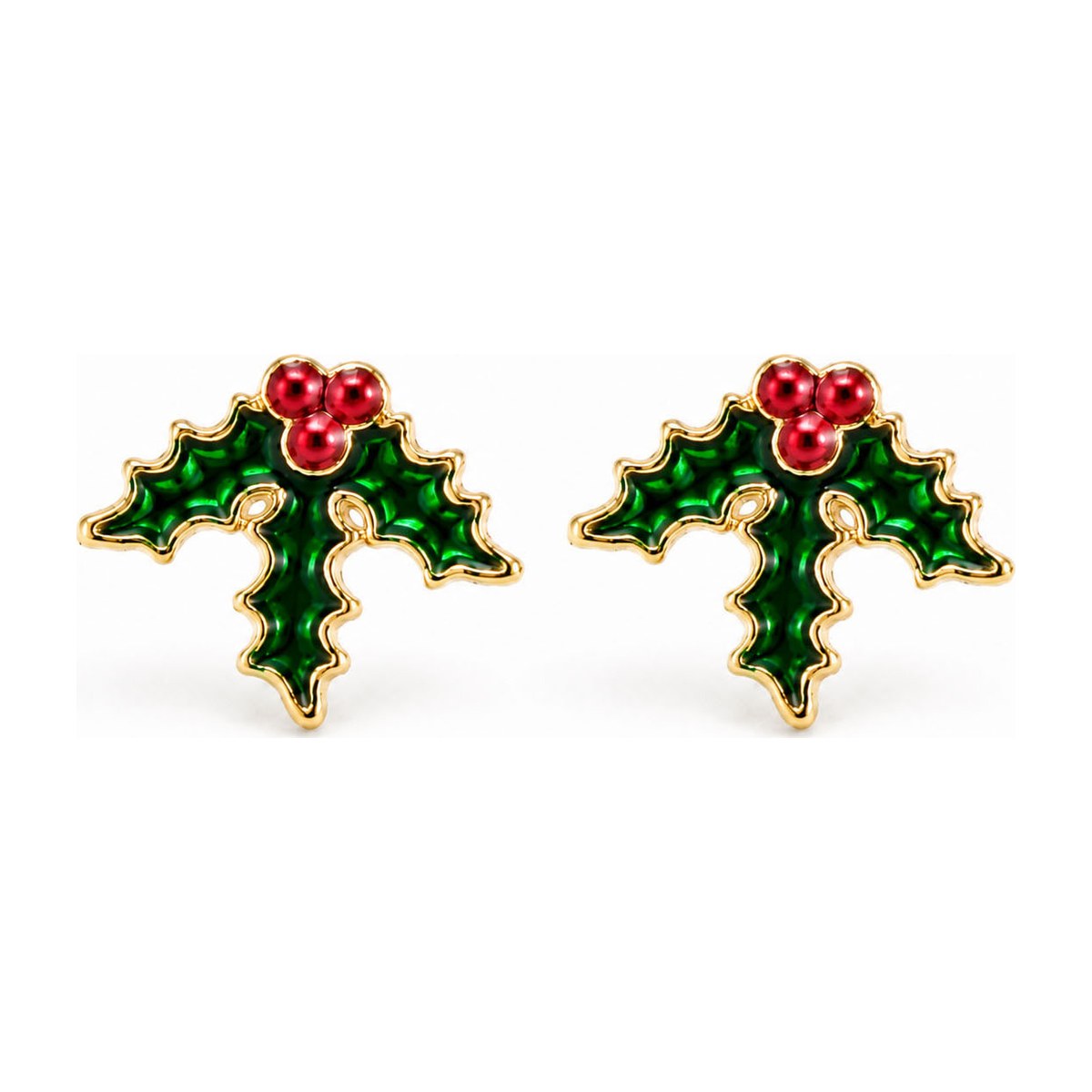Holly Leaf Stud Earrings