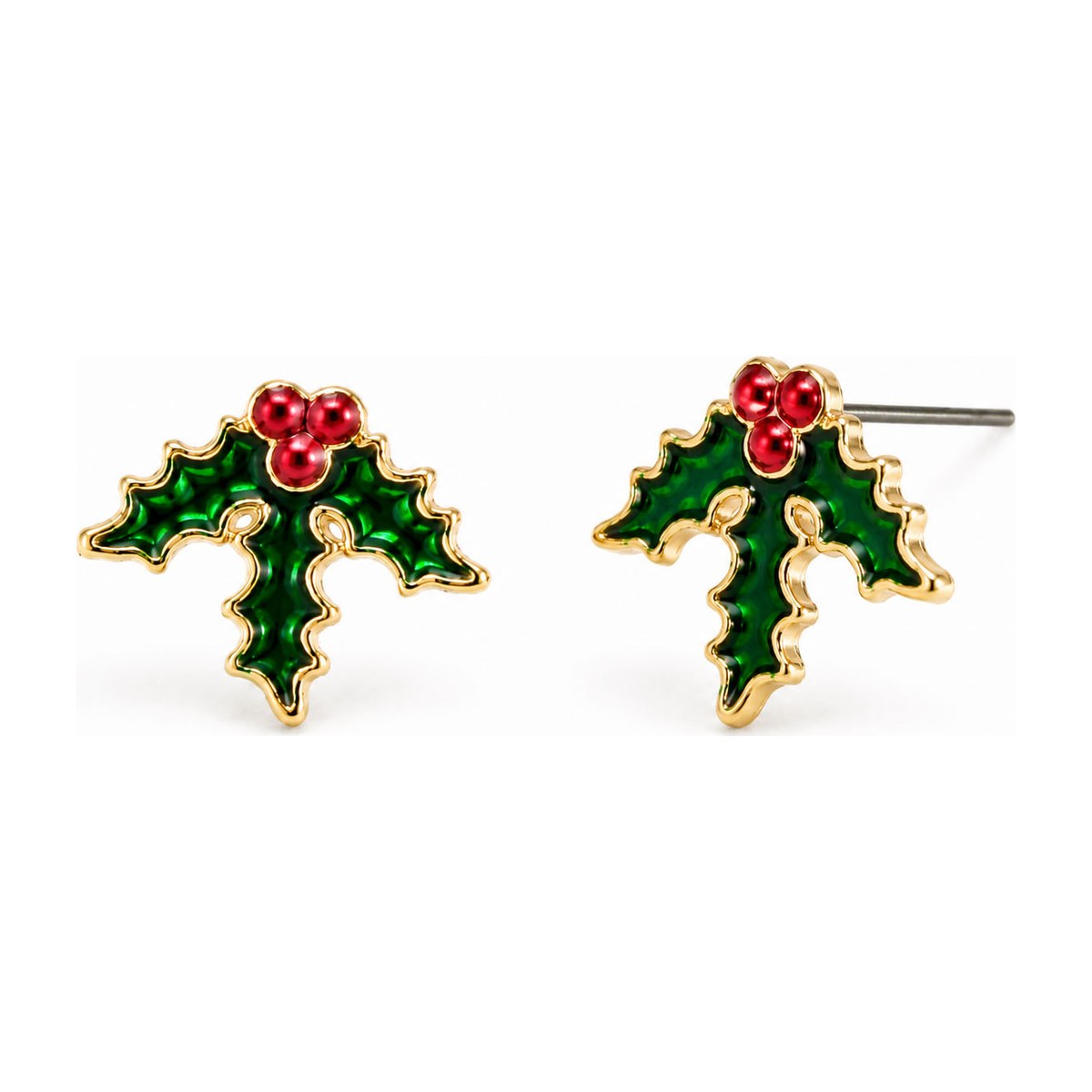 Holly Leaf Stud Earrings