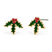 Holly Leaf Stud Earrings