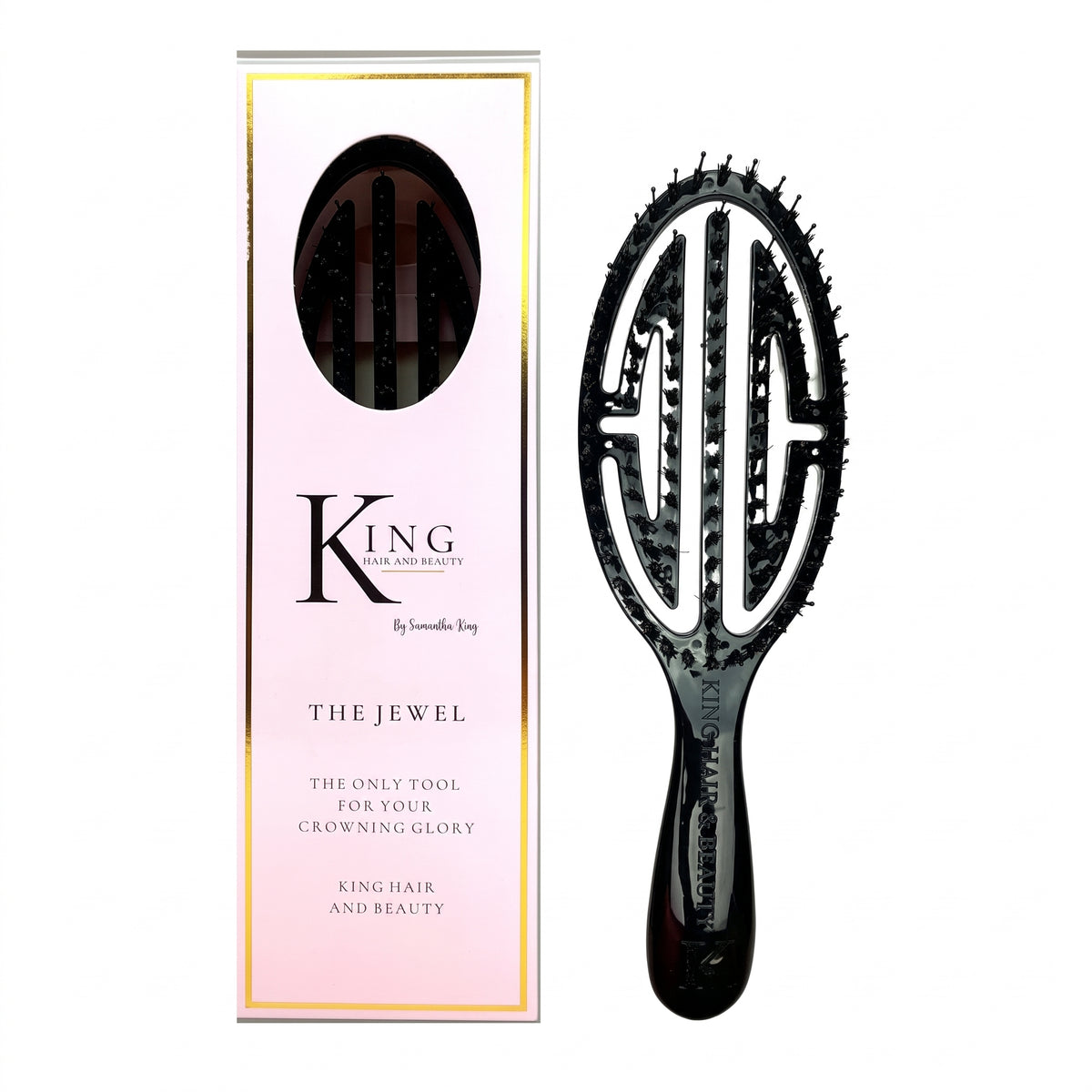 King Hair & Beauty The Jewel Brush (Black)
