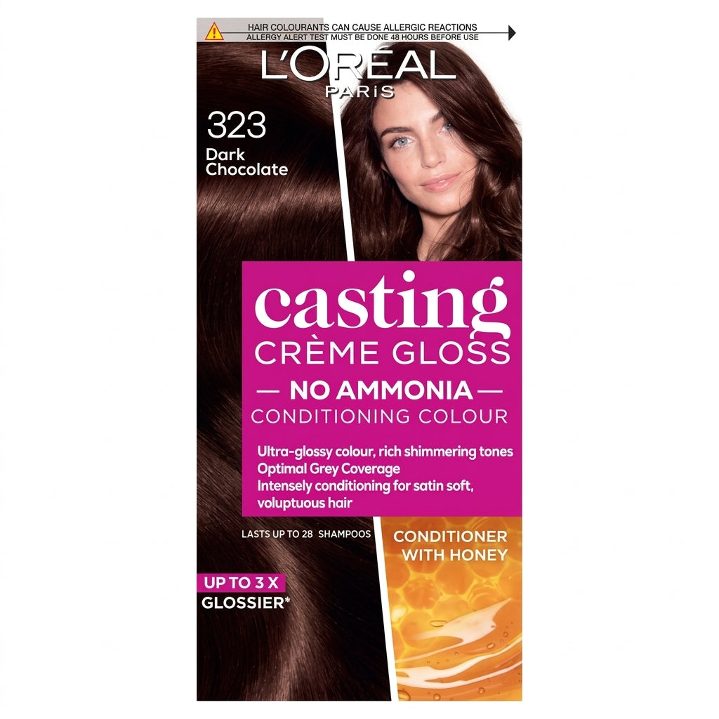 Loreal L'oreal Paris Casting Creme Gloss Semi-Permanent Hair Dye, Dark Chocolate 323
