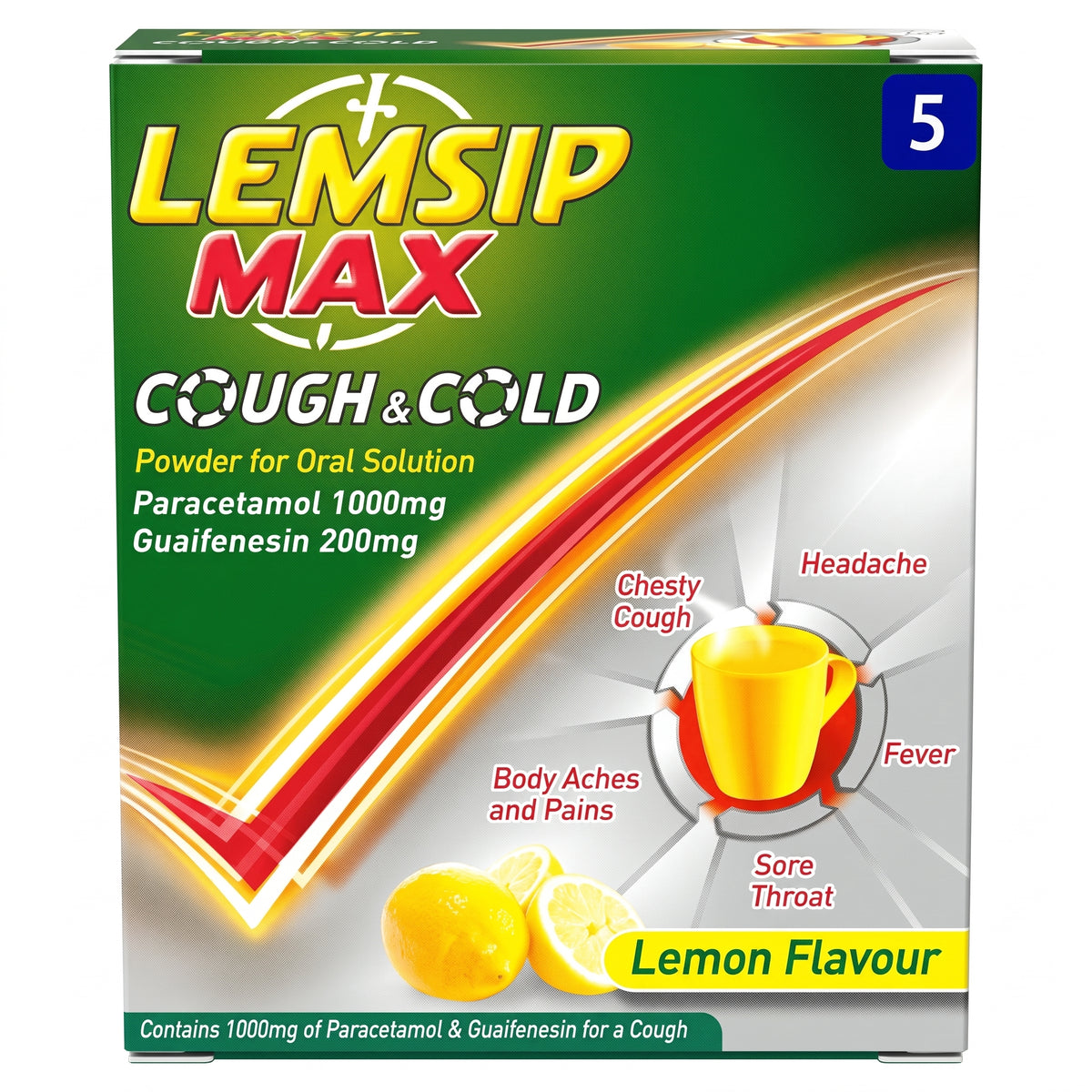 Lemsip Max Cough Cold Sachets 5Pk
