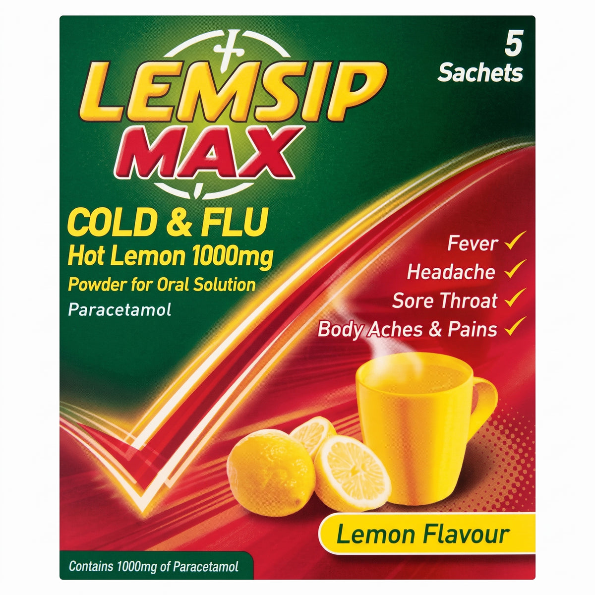 Lemsip Max Strength Hot Lemon 5Pk