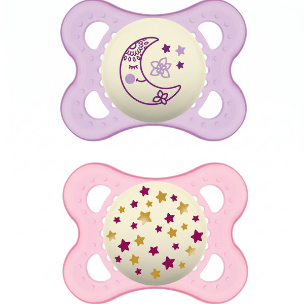 Mam Original Night 0+ Months (Light Purple/Light Pink Stars)