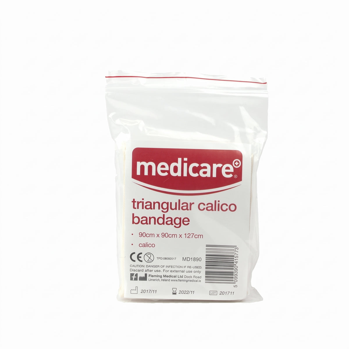 Medicare Calico Triangular Bandage 96 X 96 X 135Cm