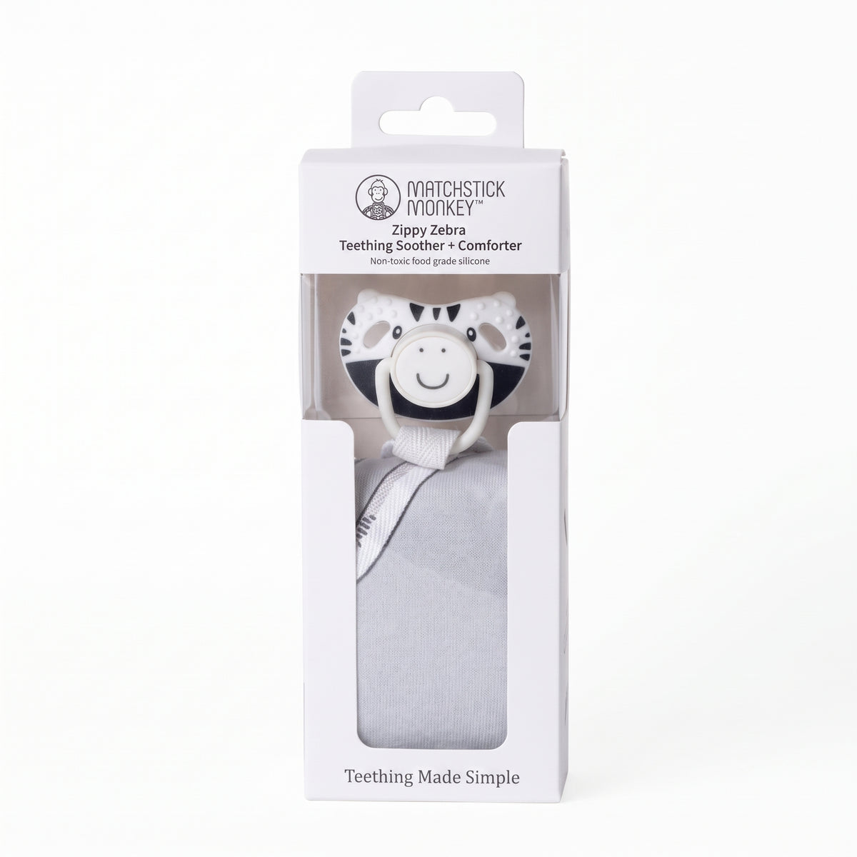 Baby Mm Zippy Zebra Tething Soother & Comforter