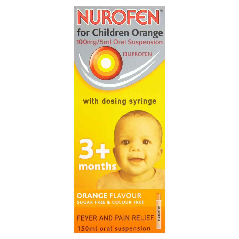 Nurofen Child Oral Suspension Orange W/ Syringe 150Ml