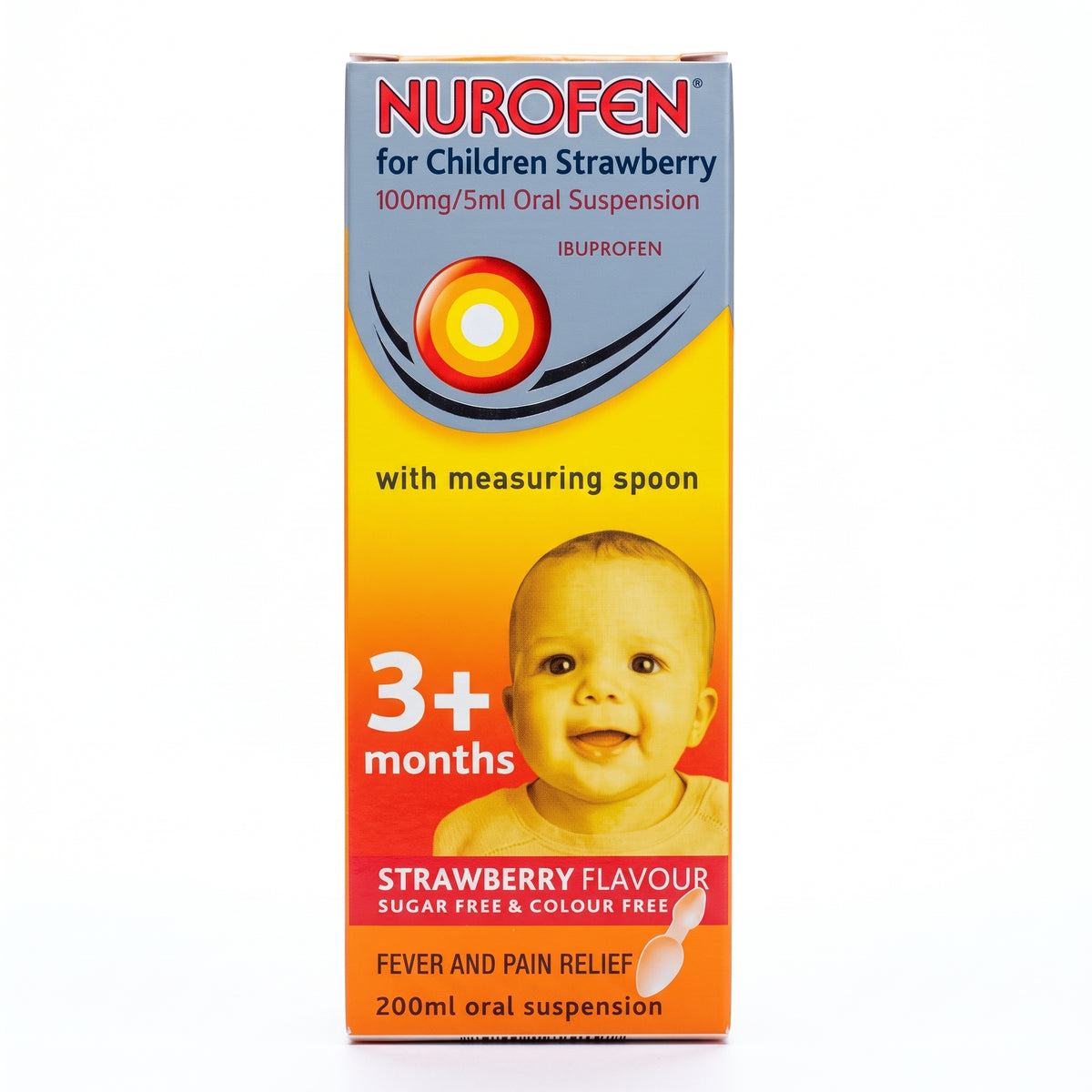 Nurofen Child Strawberry Oral Suspension W/Spoon 200Ml