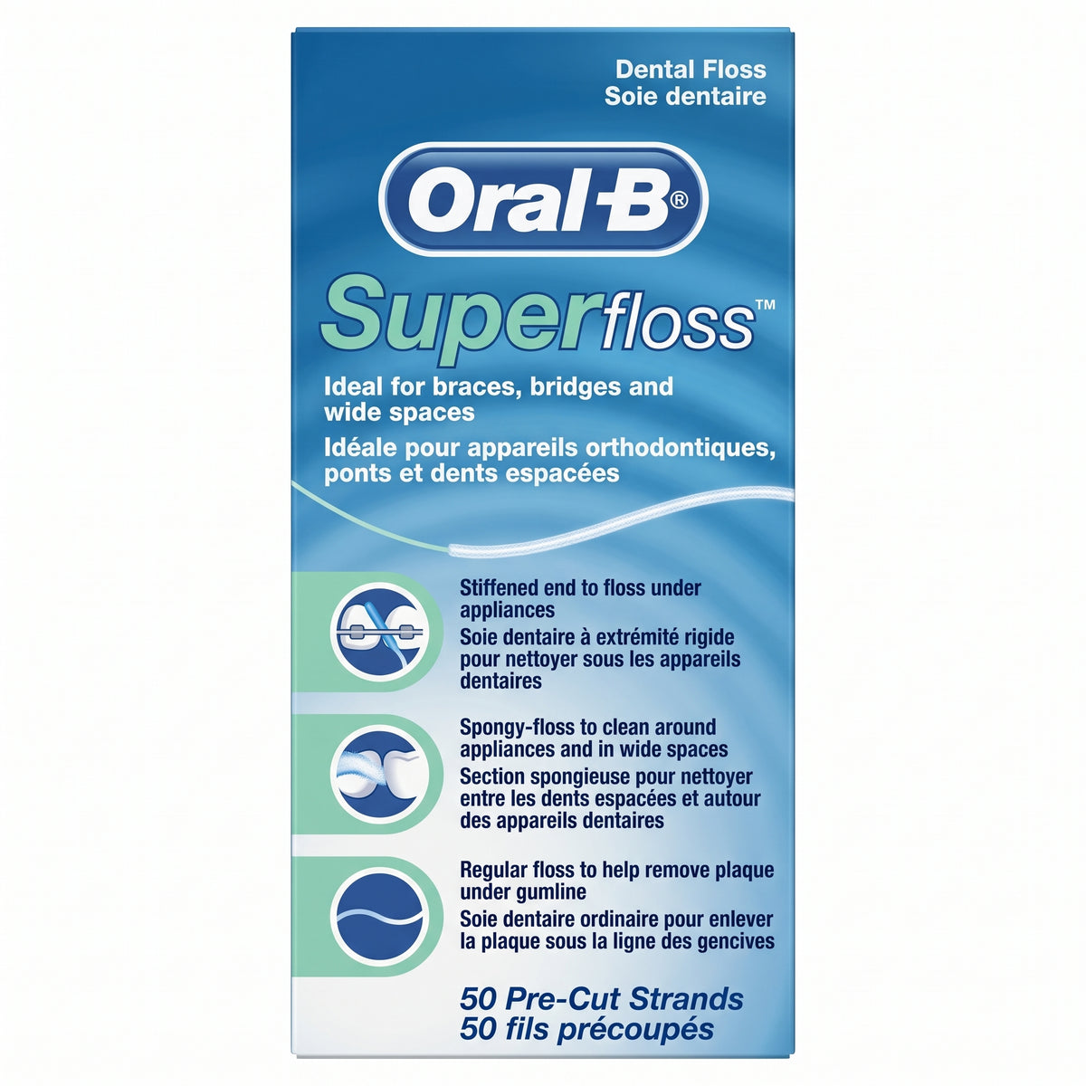 Oral B Superfloss Strands Pre Cut 50Pk