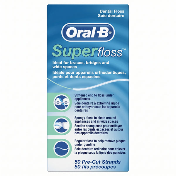 Oral B Superfloss Strands Pre Cut 50Pk