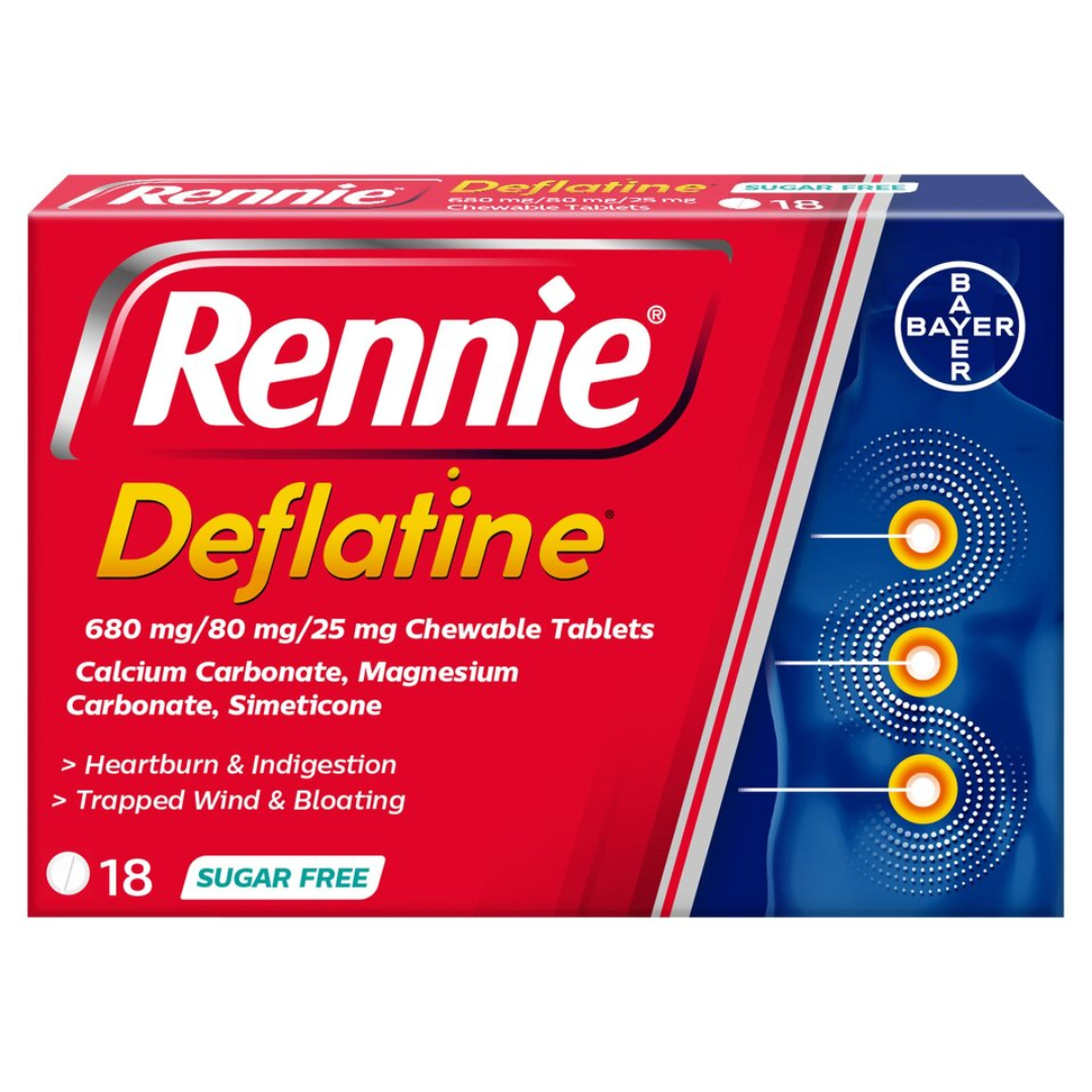 Rennie Deflatine 18Pk Chew Tabs