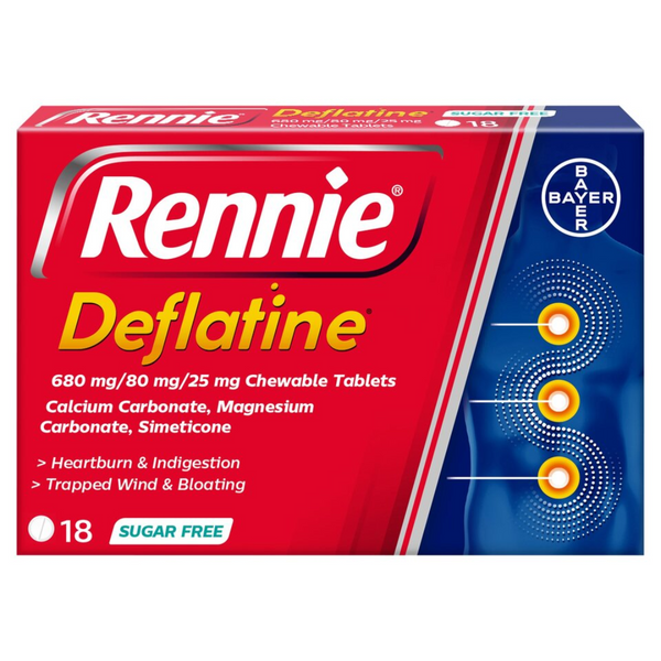 Rennie Deflatine 18Pk Chew Tabs