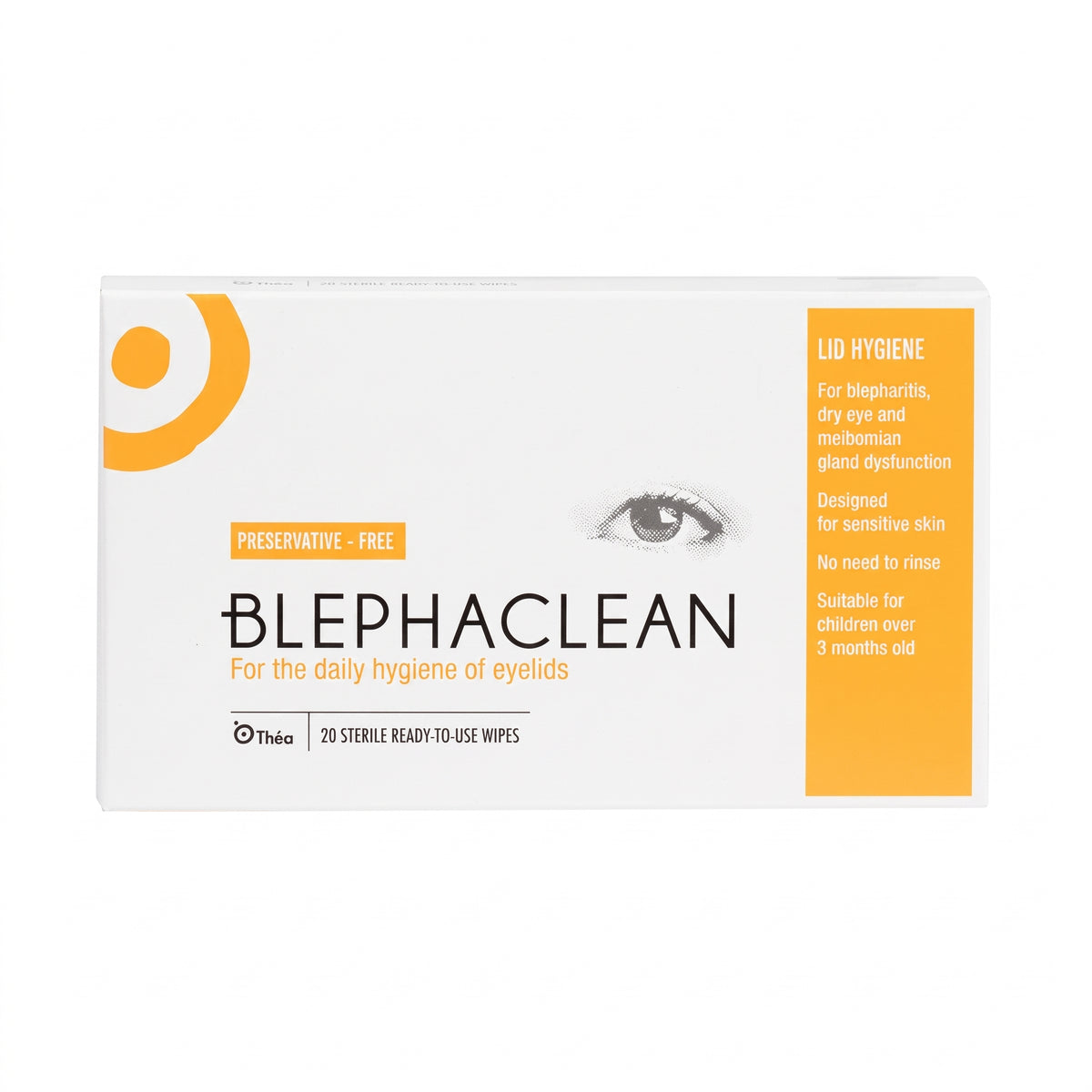 Thealoz Thea Blephaclean Eyelid Wipes 20Pk Blepharitis