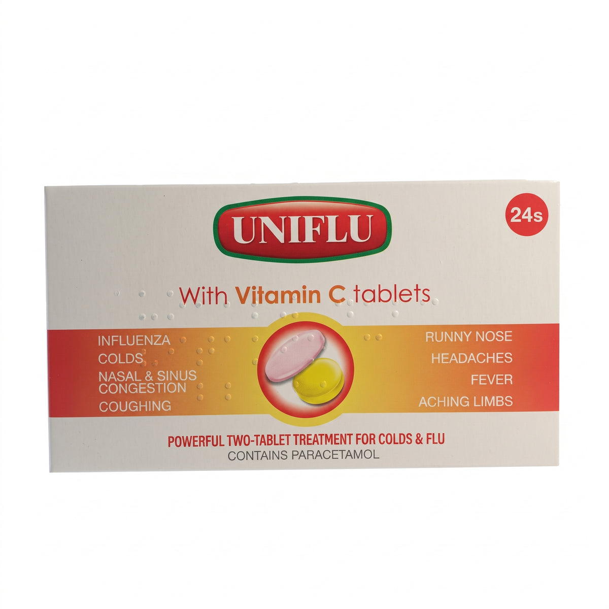 Uniflu With Vitamin C Tablets 24Pk