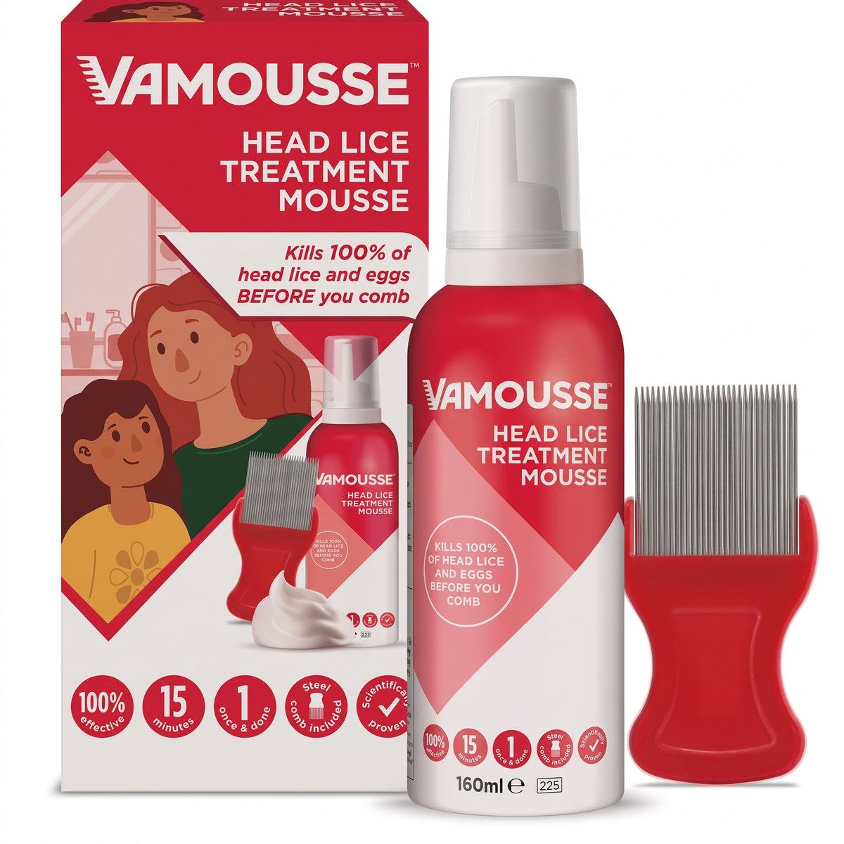 Vamousse Head Lice Treatment Mousse
