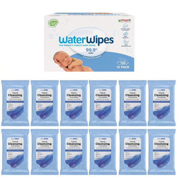 Water Wipes Waterwipes 12Pk And Biomiracle Hand Wipes 20Pk X 12 Bundle