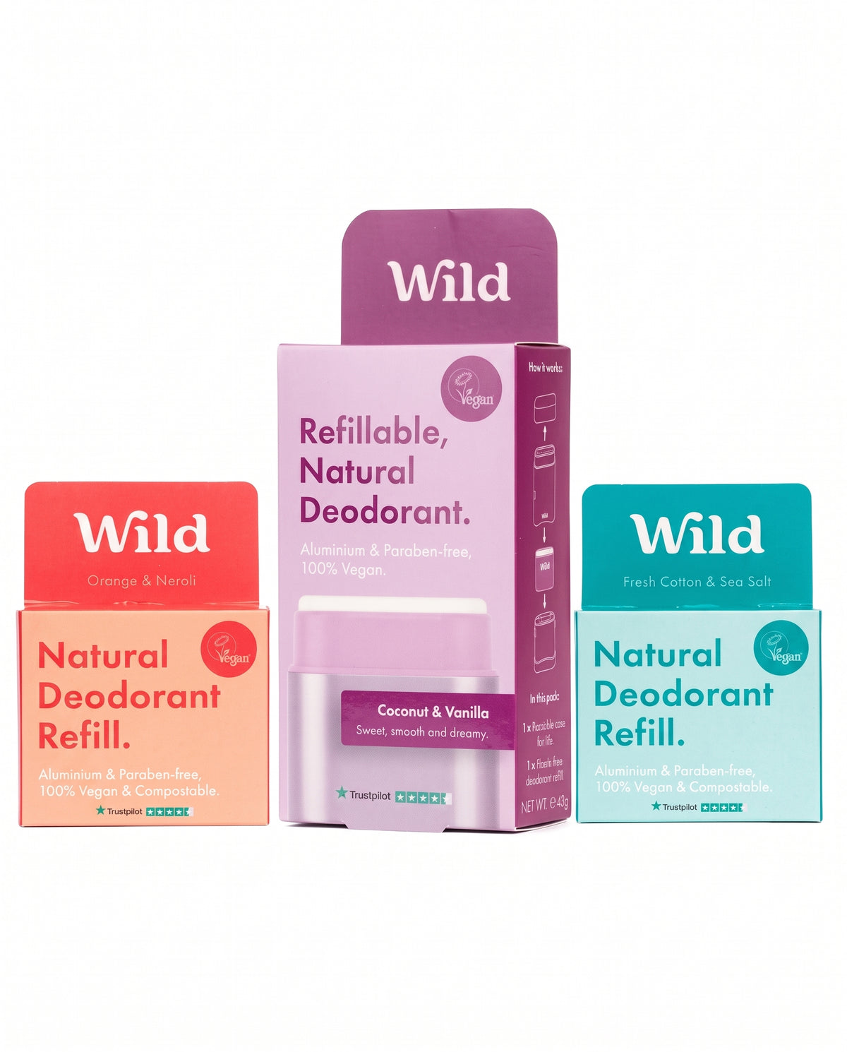 Wild Coconut Starter Pack With Refill Mix 5